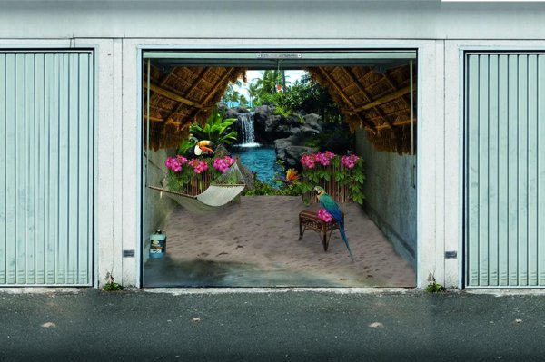 Креативные ворота гаража