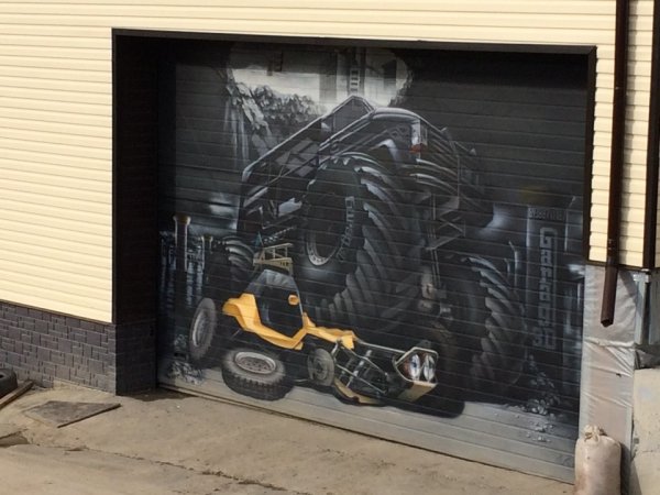 3д наклейки на гаражные ворота