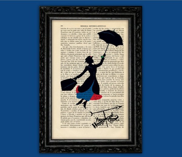 Мэри Поппинс плакат на стене