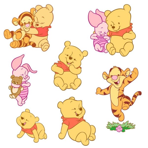 Стикеры Винни пух Дисней