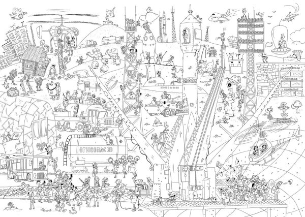 Плакат раскраска для взрослых