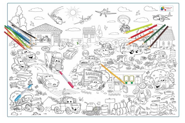 Плакат раскраска для детей