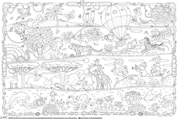 Гигантская раскраска зоопарк