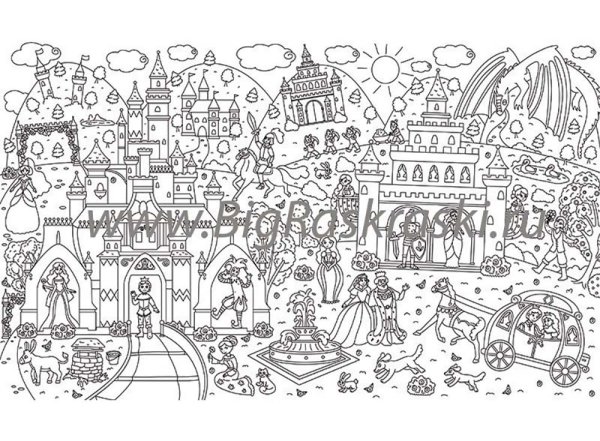 Раскраска замок