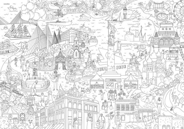 Гигантская раскраска плакат