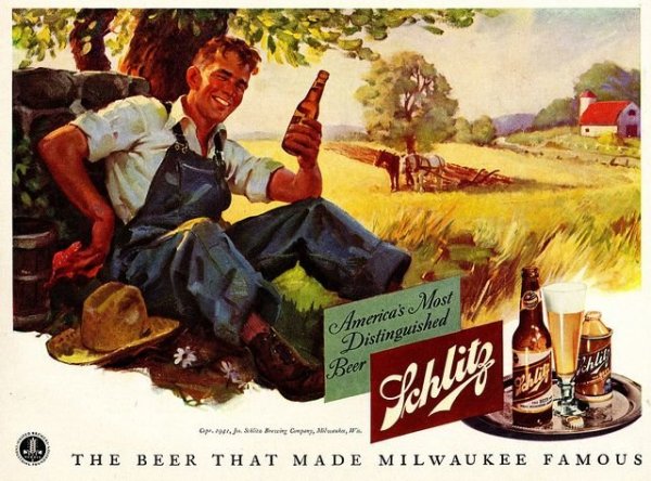 Старые рекламные плакаты пива