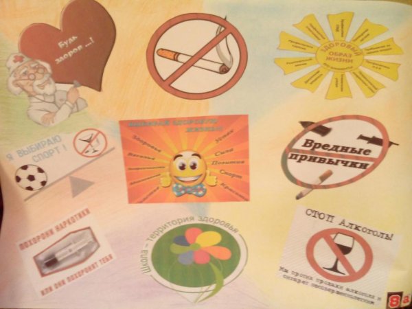 Плакат вредные привычки