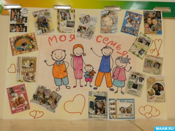 Стенгазета моя семья в детский сад
