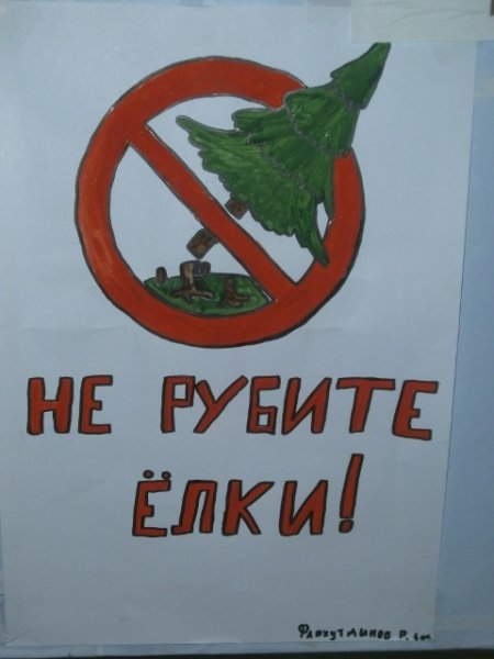 Знак не рубите елки