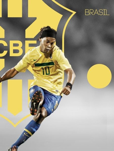 Плакаты футбольные Роналдиньо