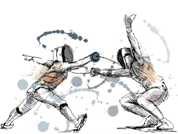 Картина фехтовальщики