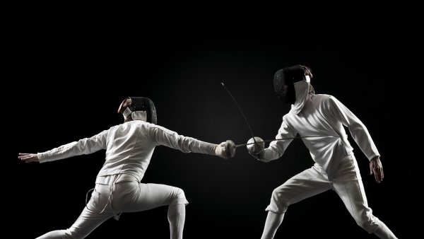 Логотипы олимпиад фехтование