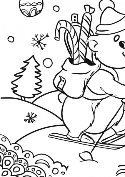 Новогодняя стенгазета раскраска