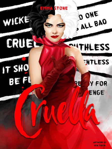 Плакат Эмма Стоун Круэлла