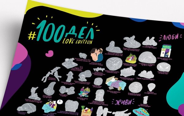 Скретч-Постер для влюбленных 100 дел