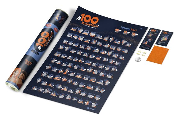 Скретч Постер "#100дел"