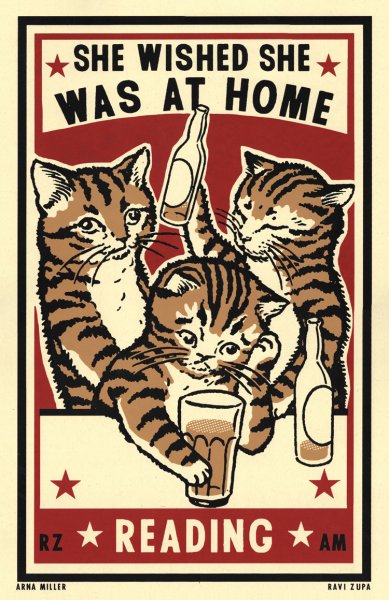 Плакат Винтаж кот