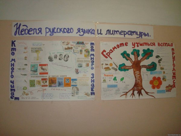 Плакат на неделю русского языка и литературы