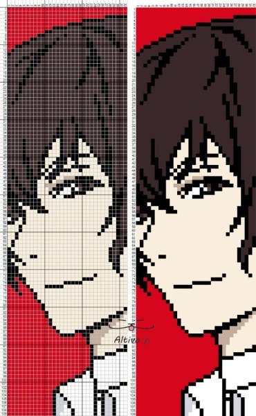 Вышивка крестиком Дадзай Осаму схема