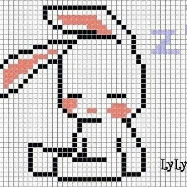 Рисунки по клеточкам в тетради Зайка