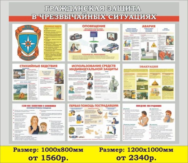 Гражданская оборона и ЧС стенд