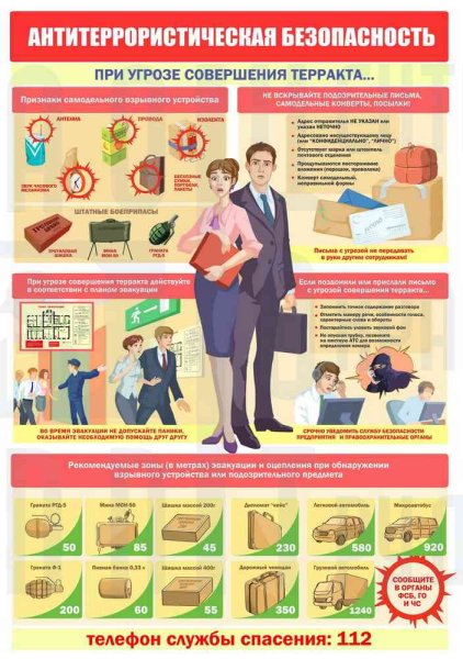 Плакат антитеррористическая безопасность
