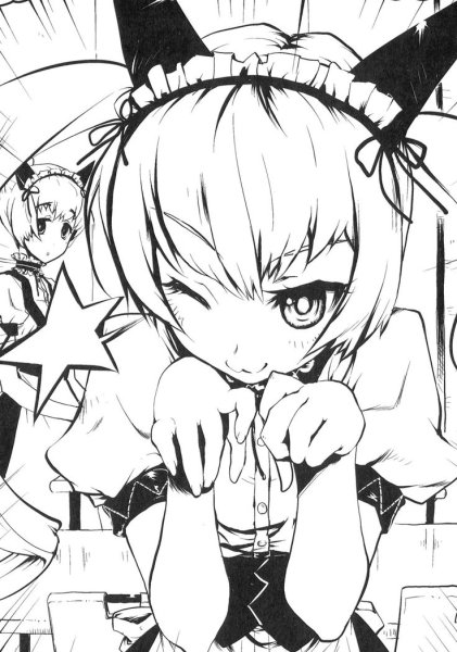 Аниме постеры чб