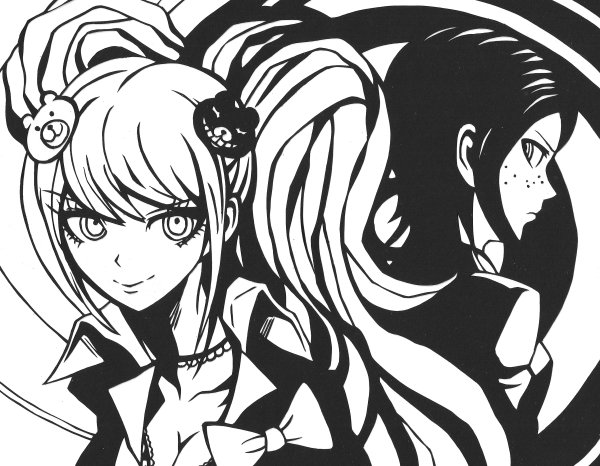 Джунко Эношима черно белая