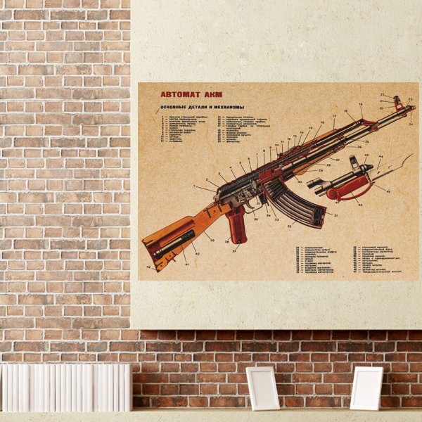 АК 47 на стене
