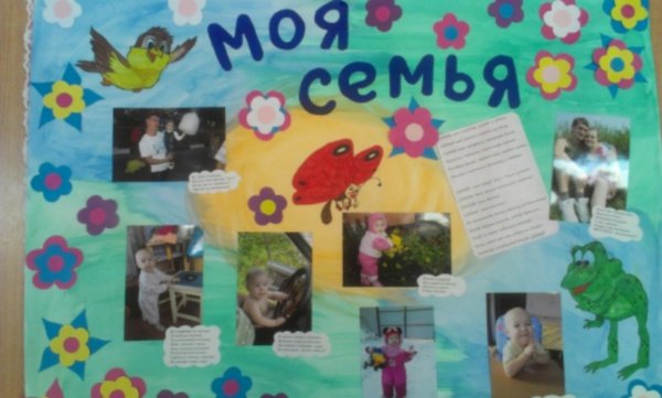 Плакат моя семья для детского сада