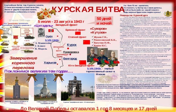 Боевой листок Курская дуга