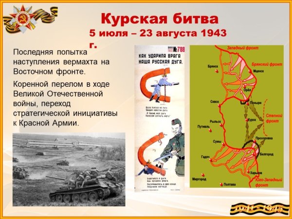 Плакат о Курской битве