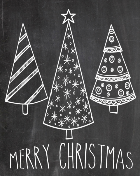 Открытка к новому году в стиле Минимализм