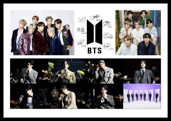 Постеры на а1 БТС