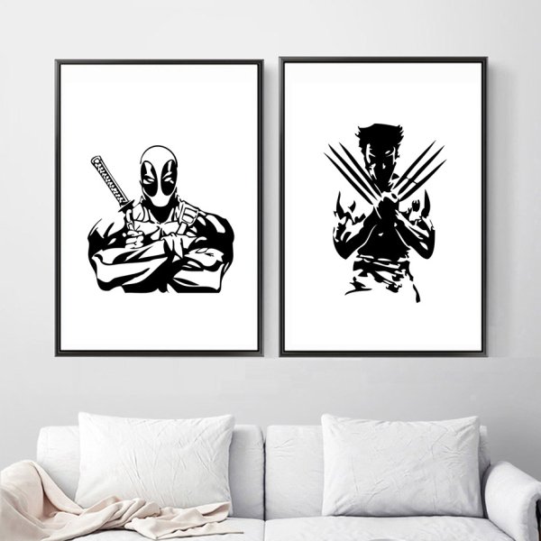 Плакаты в комнату черно белые