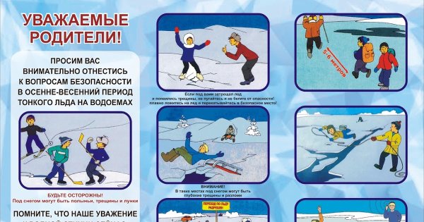 Безопасное поведение на водоемах зимой для детей