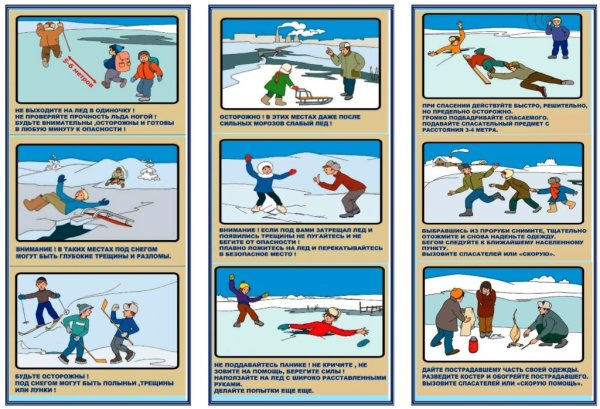 Осторожно лед правила поведения на льду