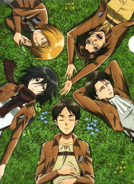 Атака титанов Леви Эрен Микаса армин