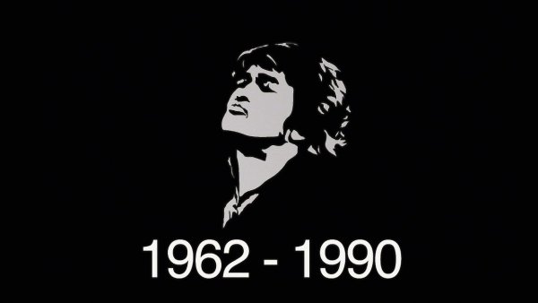 Цой на черном фоне обои