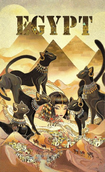 Плакат в стиле Египта