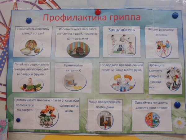 Плакат профилактика гриппа и ОРВИ