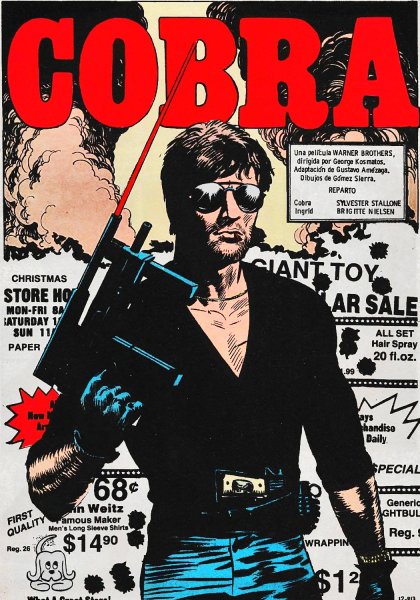 Плакат Сталлоне Кобра СССР