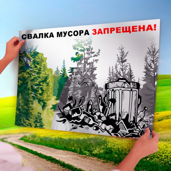 Плакат береги лес