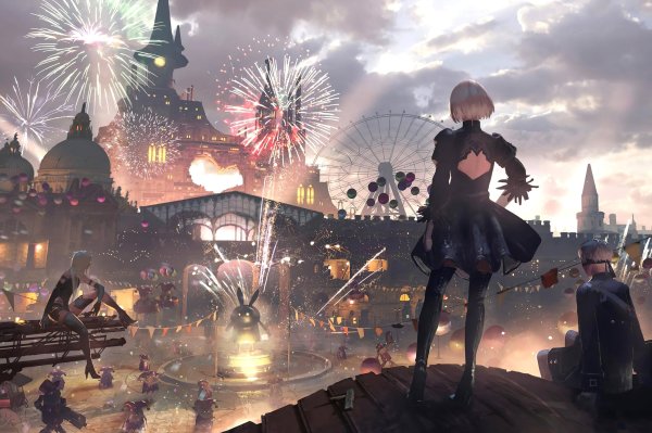 NIER Automata парк развлечений