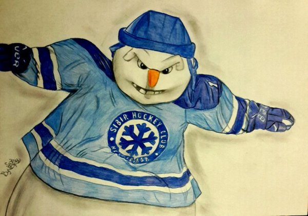 Хк Сибирь талисман Снеговик