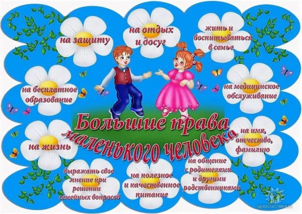 Набор сюжетных картинок к статьям конвенции ООН О правах ребенка