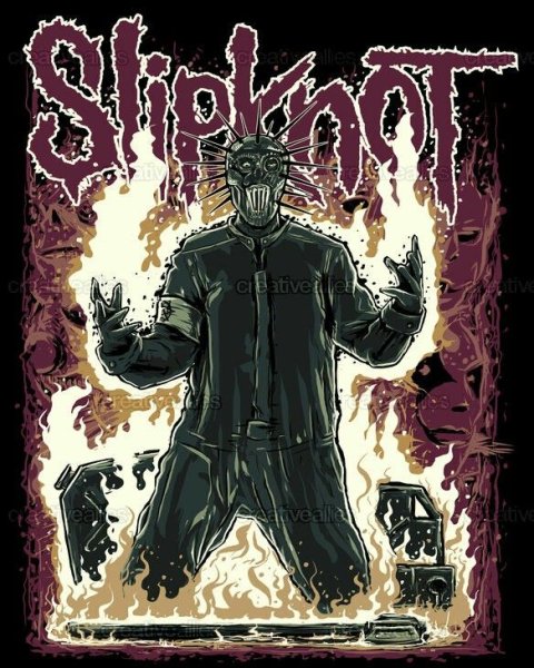 Постер Слипнот группа-