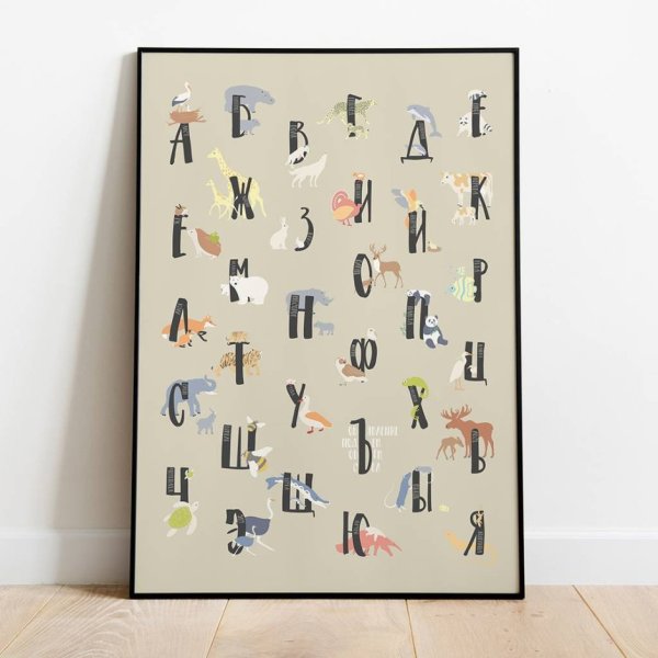 Алфавит плакат на стену