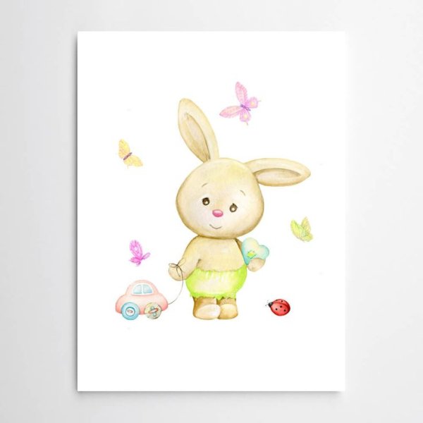 Заяц с плакатом