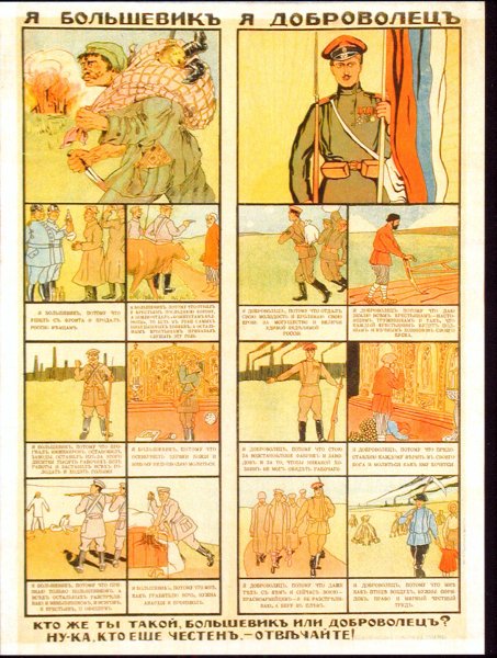 Плакаты белой армии во время гражданской войны